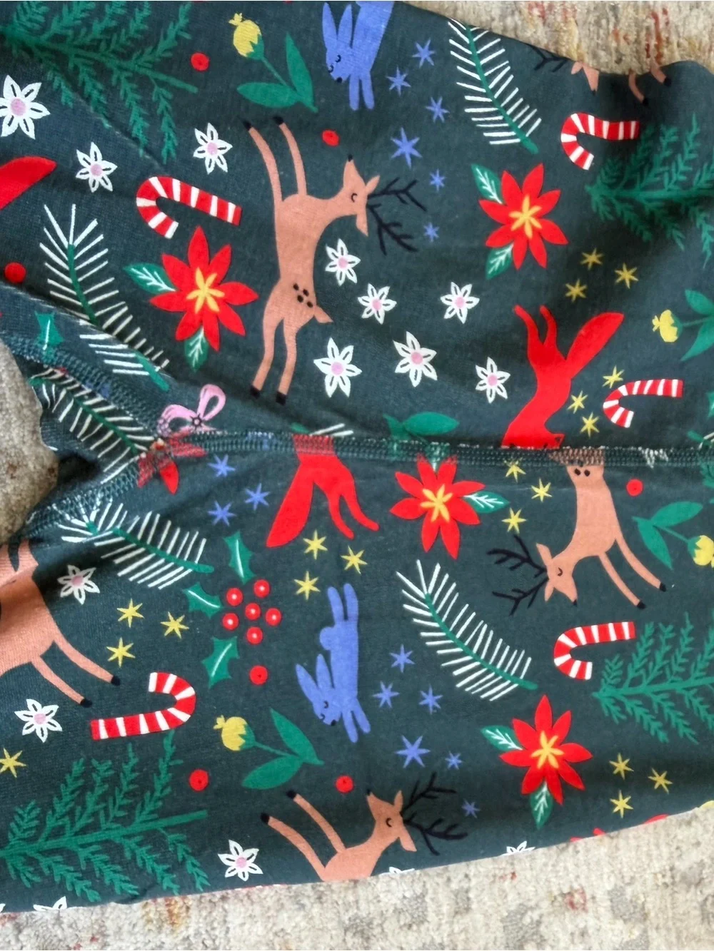 Hanna Andersson Christmas Pajama Set Size 8 Holiday Animals Reindeer